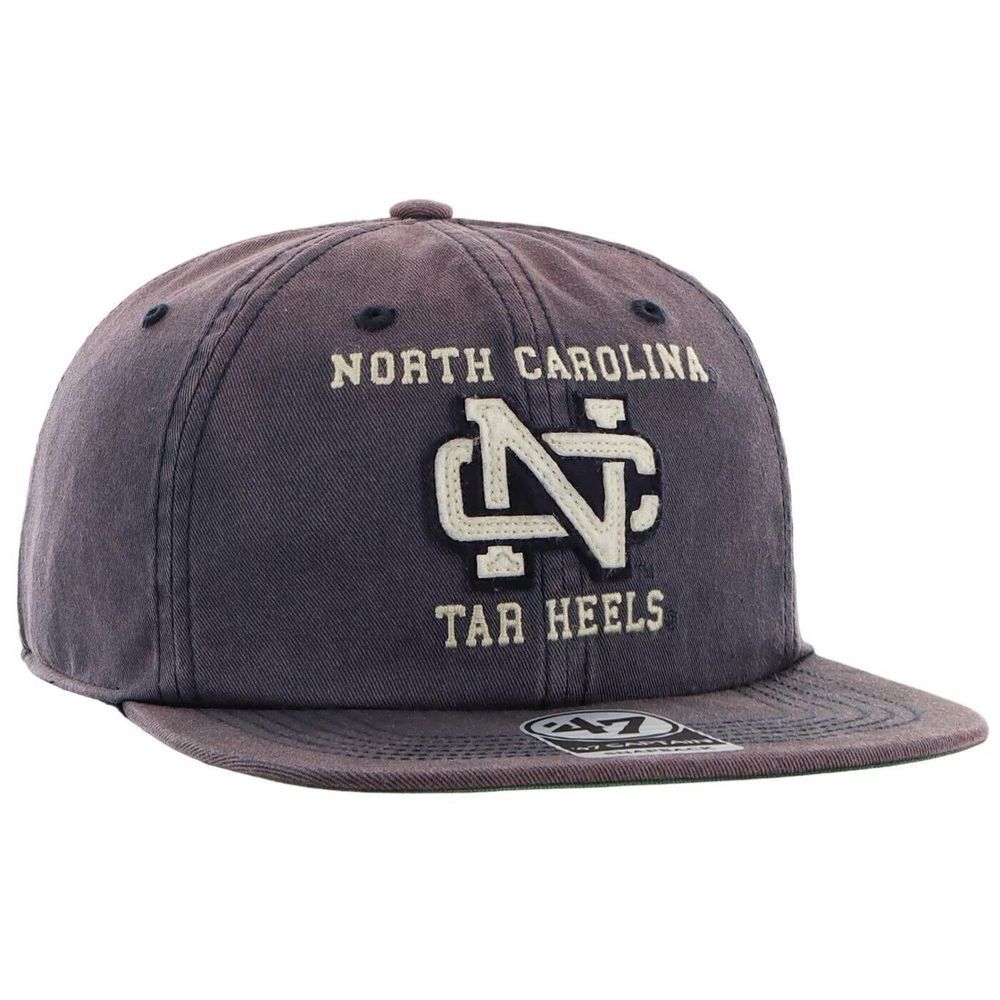 '47 Captain North Carolina Tar Heels Retro Dusted‎ Double Play Blue Snapback Hat